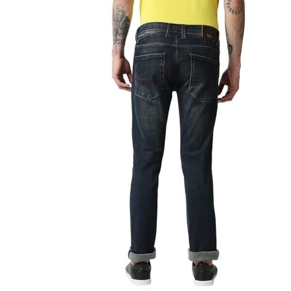 Men's Vapour Slim Fit Mid Waist Lightly Washed Jeans - Image 4