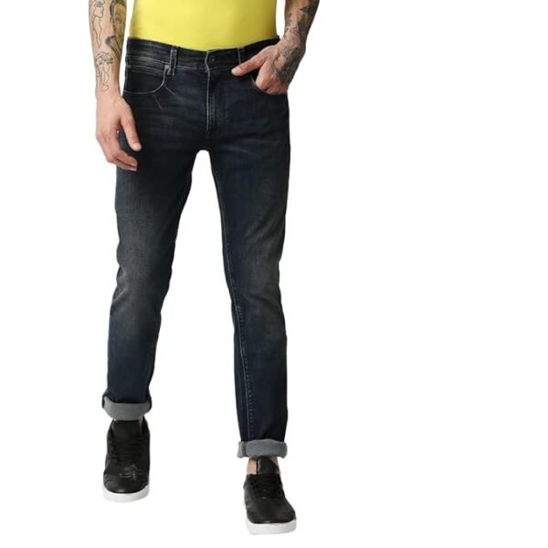 Men's Vapour Slim Fit Mid Waist Lightly Washed Jeans