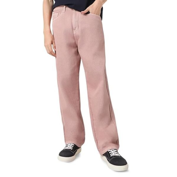 Men's Loose Baggy Fit Washed Jeans Non-Stretchable - Image 13