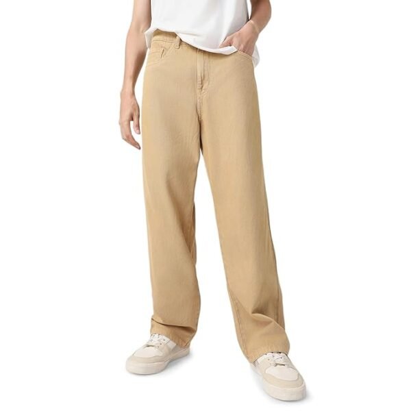 Men's Loose Baggy Fit Washed Jeans Non-Stretchable - Image 4