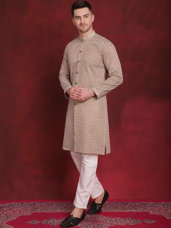 Sequin Chikankari Front OpenKurta with Pyjamas