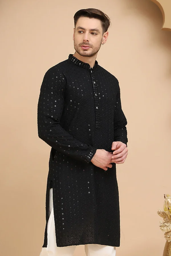 Woven Design Short Kurta - Image 9