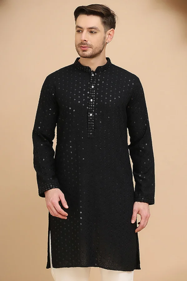 Woven Design Short Kurta