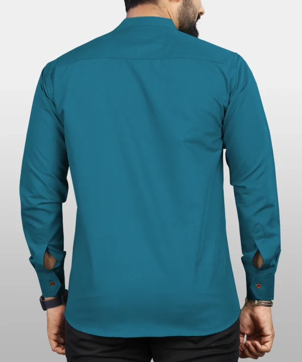 Cotton Blend Men's Shirt Style Kurta - Image 16